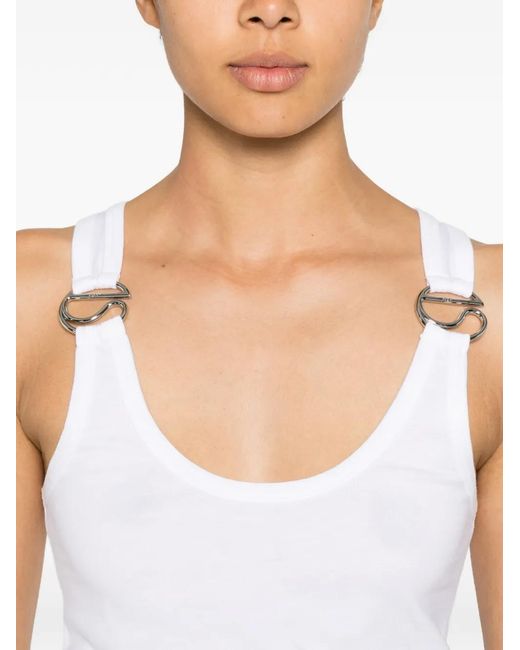 Coperni White Sleeveless Top
