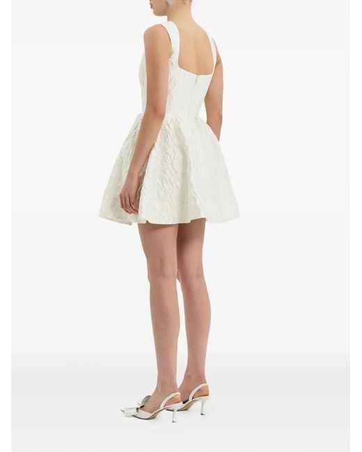Rebecca Vallance White Vanilla Dreams Square-Neck Mini Dress