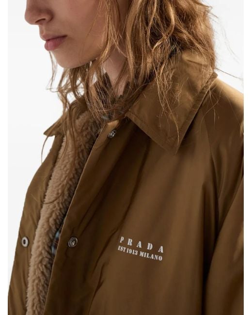 Prada Brown Raglan-Sleeve Jacket