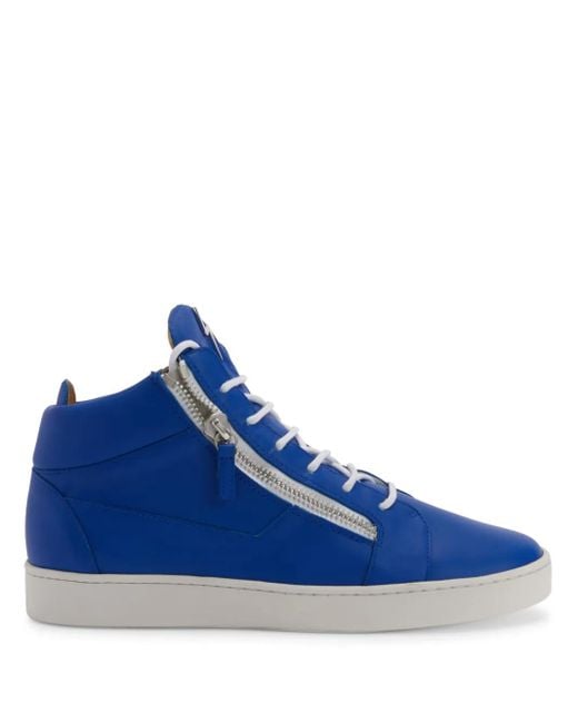Giuseppe Zanotti Blue Kriss Mid-Top Sneakers for men