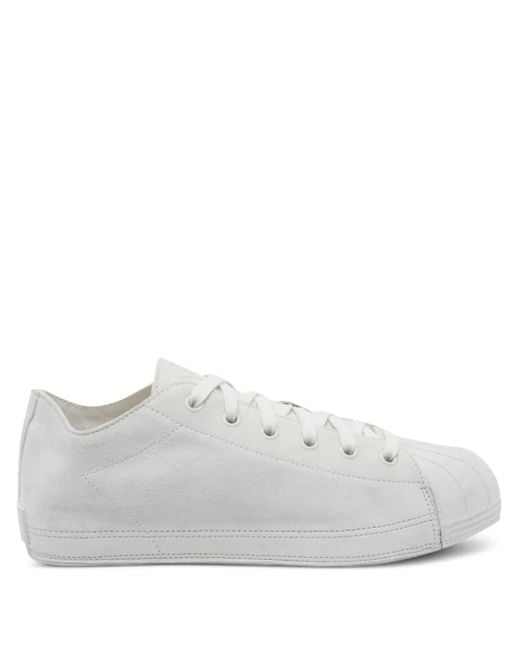 Baskets En Daim À Lacets Y-3 en coloris White