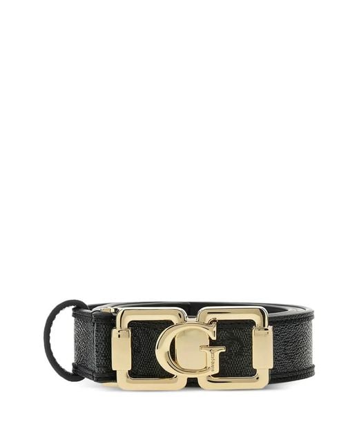 Guess Black Karnilla 4G Logo-Buckle Belt