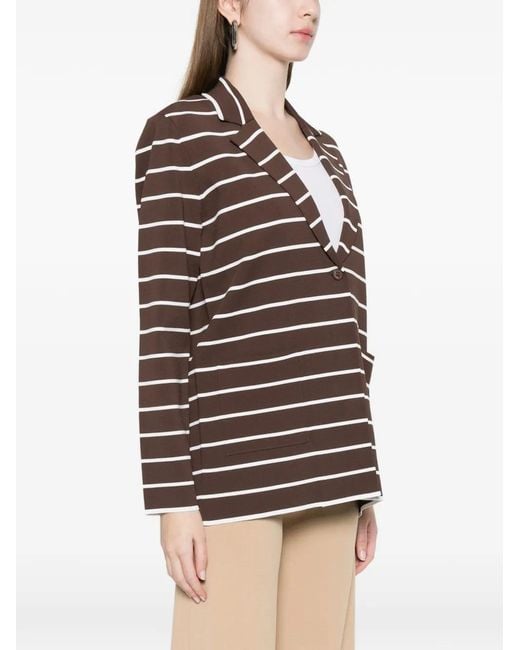 Kangra Brown Striped Blazer
