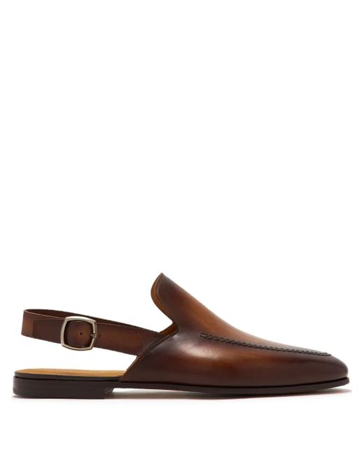 Magnanni Shoes Brown Leather Loafers