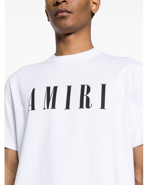 Amiri T-Shirt aus Baumwoll-Jersey mit Logoprint in White für Herren