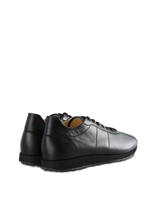 The Row Black Leather Lace-Up Sneakers for men