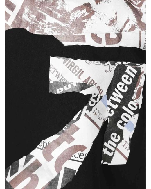 メンズ Off-White c/o Virgil Abloh Graphic Print Round-neck T-shirt Black
