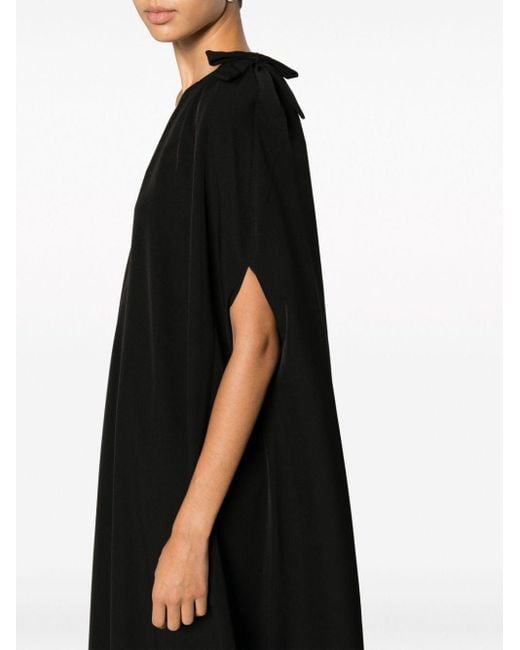 BERNADETTE Asymmetrische Maxi-jurk in het Black