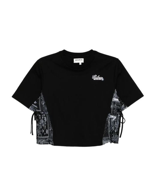 Camiseta Con Diseño Patchwork Musium Div. de color Black