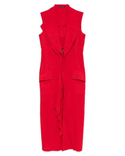 Yohji Yamamoto Lawn ノースリーブ ドレス Red