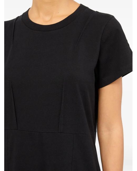 MM6 by Maison Margiela Black Short-Sleeve Midi Dress
