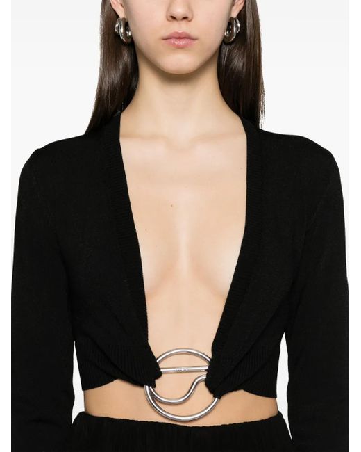 Coperni Black C-Logo Crop Top
