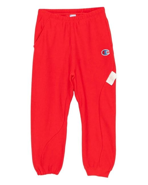 Undercover Red Logo-Patched Track Pants