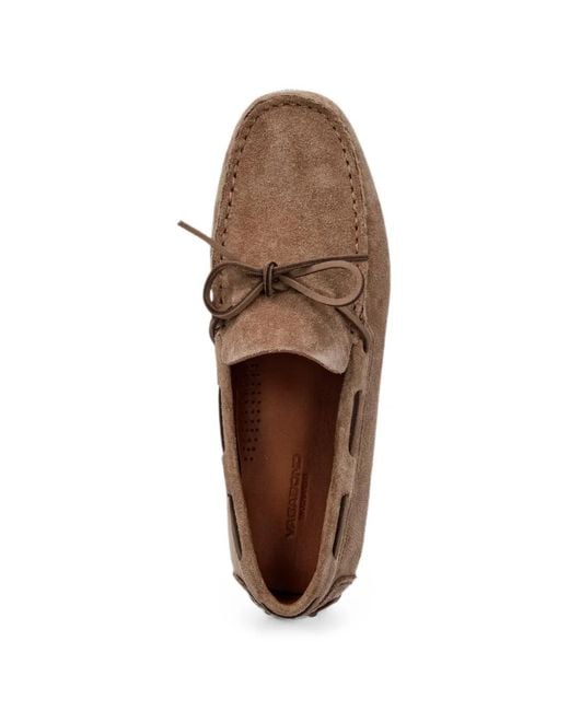 Vagabond Brown Larissa Bow-Detail Suede Loafers