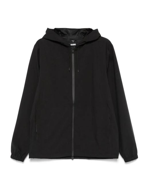 Rains Black Suva Hardshell Jacket for men