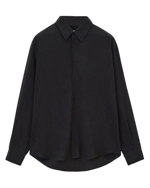Camicia A Maniche Lunghe di Lemaire in Black
