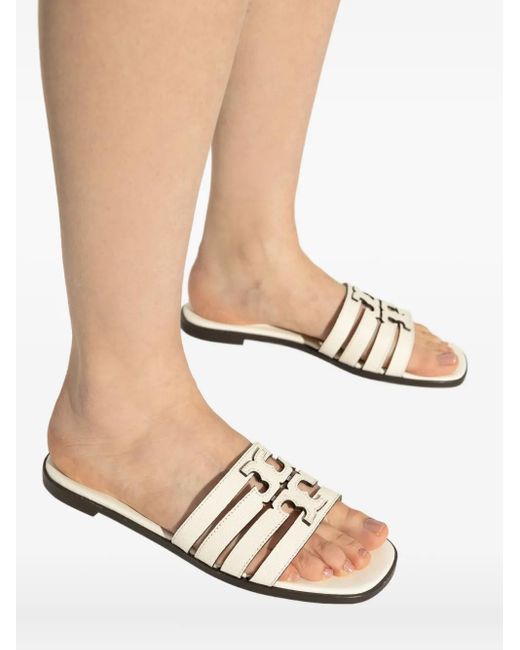 Tory Burch レザー フラットサンダル White