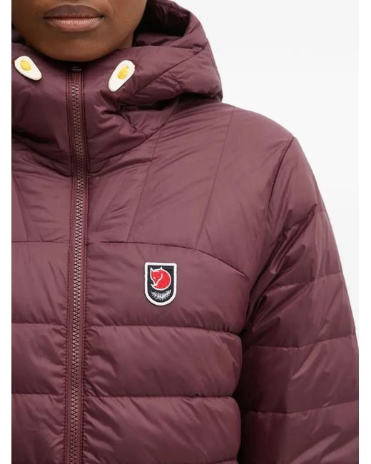 Fjallraven Red Logo-Detail Padded Jacket