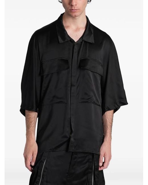 B1ARCHIVE Black Chemise Seamless Camp for men