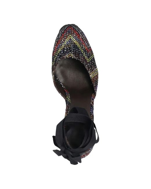 Missoni Black Sequin-Embellished Heeled Espadrilles