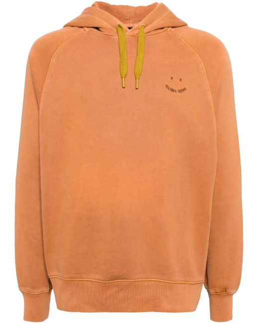 PS by Paul Smith Orange Drawstring Cotton Hoodie for men