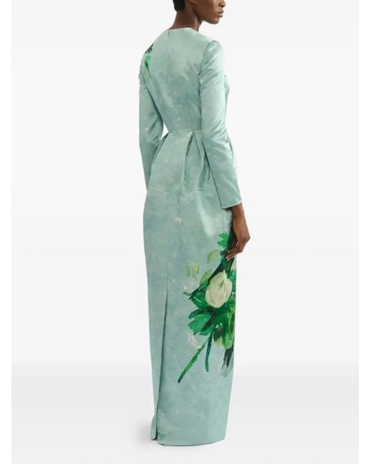 Erdem フローラル ドレス Green