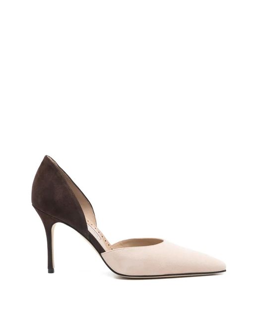 Manolo Blahnik White Taylerbinu Point-Toe Heeled Pumps