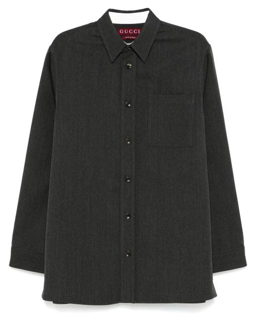 Gucci Black Wool Shirt for men
