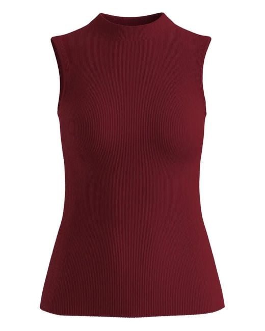 Boss Purple Ribbed Sleeveless Top