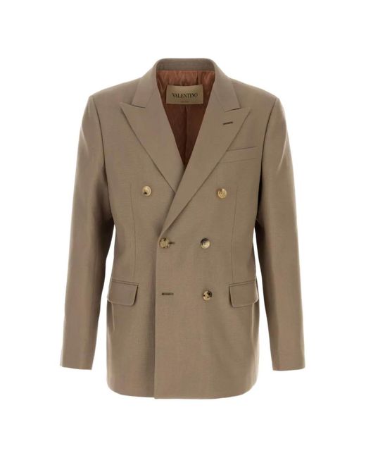 Valentino Garavani Natural Double-Breasted Blazer for men