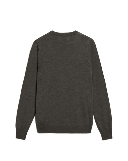 Golden Goose Deluxe Brand Gray Star-Stud Virgin-Wool Sweater for men
