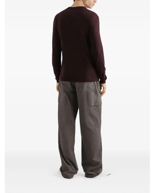 Dolce & Gabbana Purple Cotton T-Shirt for men