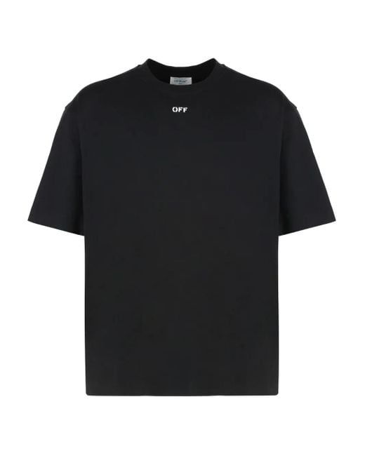 Off-White c/o Virgil Abloh Black Cotton Blend T-Shirt for men