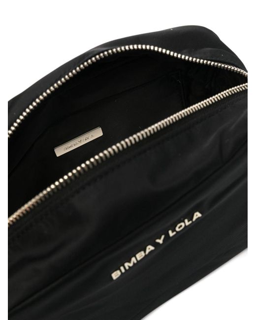 Bimba Y Lola Black Logo-plaque Cross Body Bag