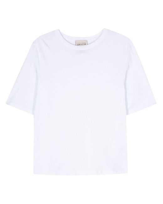 Semicouture White Logo-print T-shirt