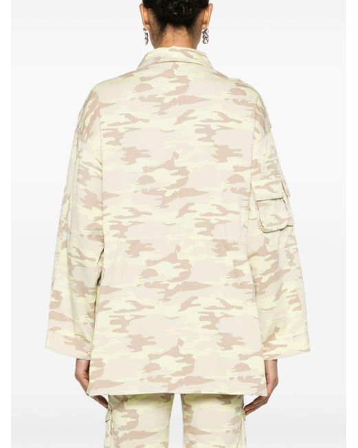 Patrizia Pepe Natural Camouflage-print Jacket
