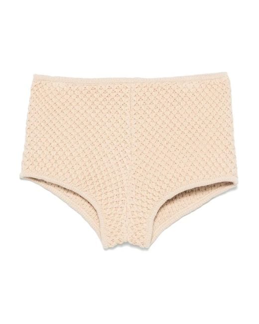 Elie Saab Natural Jersey Mini Shorts