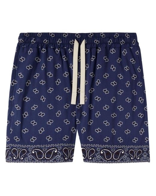 Palm Angels Shorts mit Paisley-Print in Blue für Herren