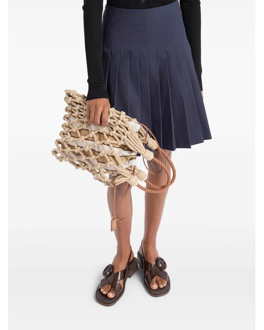 Prada Blue Pleated Mini Skirt