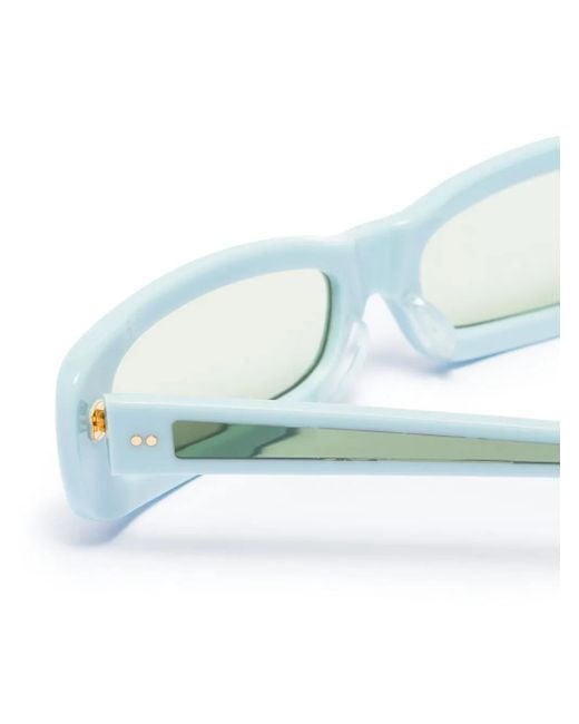 Undercover Blue Rectangle-Frame Tinted Sunglasses