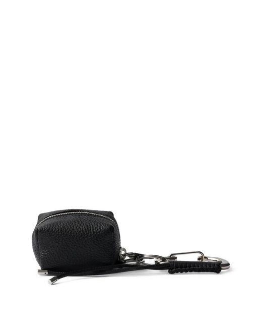 Prada Black Leather Bag Charm for men