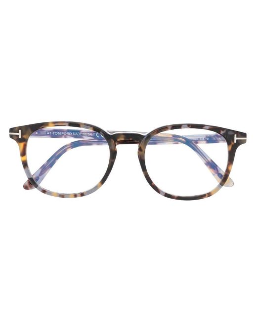 de vue rondes à effet écailles de tortue Tom Ford pour homme