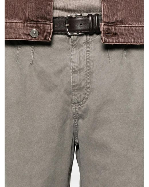 Brunello Cucinelli Gray Zip-Pocket Cargo Pants for men