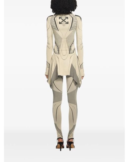 Off-White c/o Virgil Abloh White Studded Seamless Race Leggings