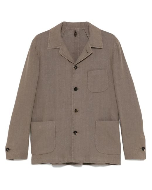 Dell'Oglio Linnen Blazer in het Brown voor heren