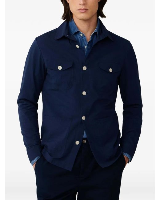 Hackett Blue Seersucker Jacket for men