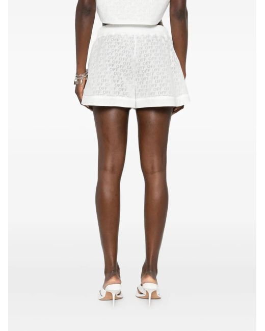 Off-White c/o Virgil Abloh White Linen Shorts