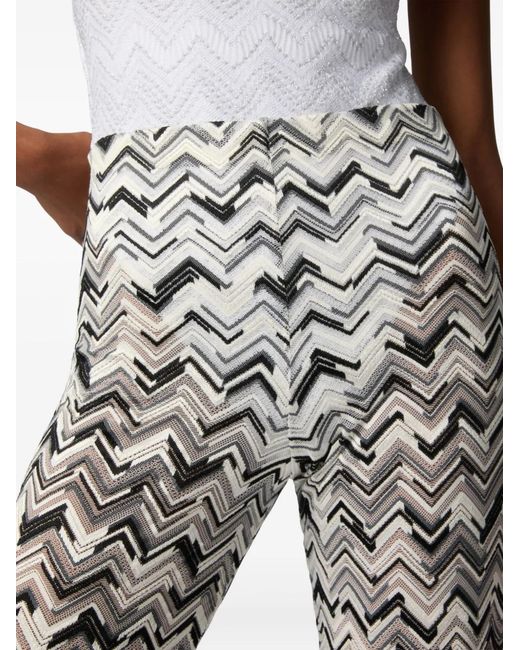 Missoni Gray Zigzag-Pattern Trousers