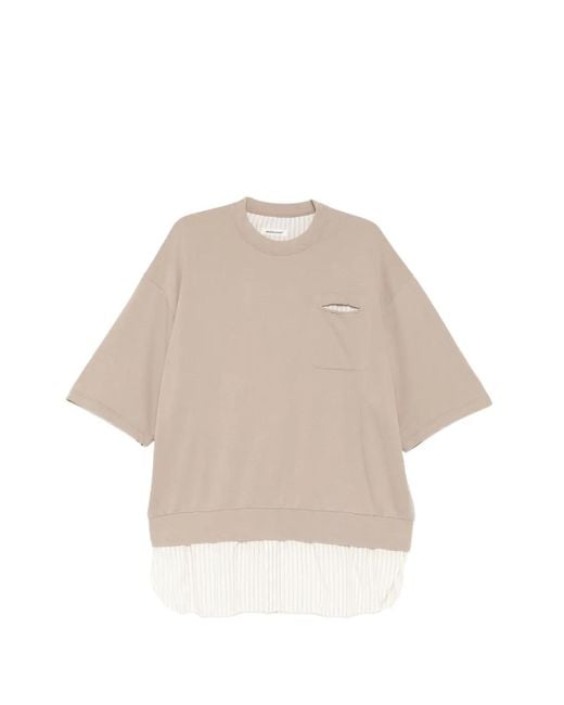 Undercover Natural Pocket Striped T-Shirt for men