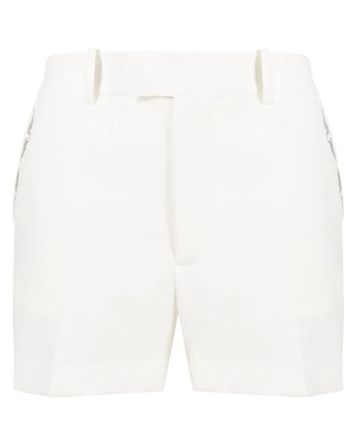 Zadig & Voltaire White Rhinestone-Embellished Shorts